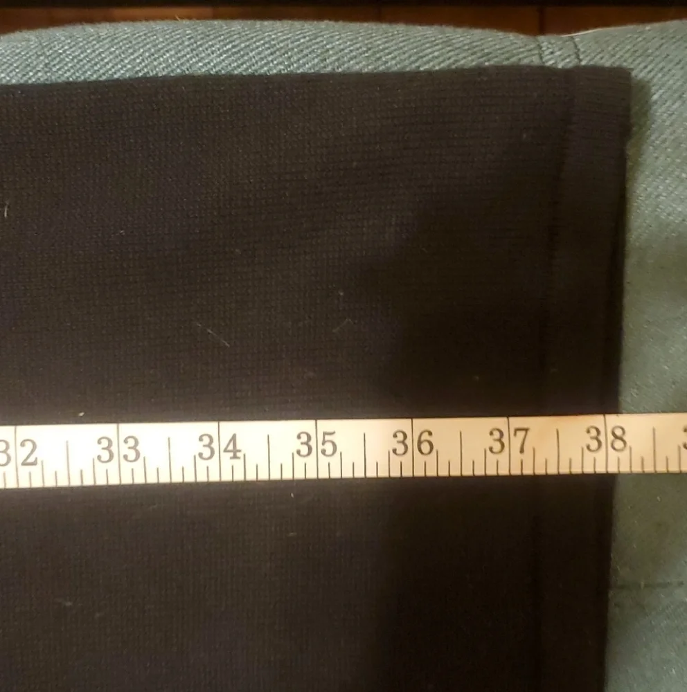 Chaps Black Dress with Faux Leather Detail - Picture 8 of 10